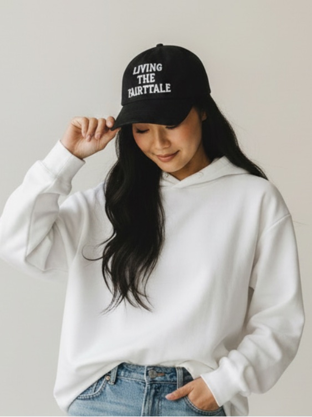 Living The Fairytale Black Ball cap hat NEW